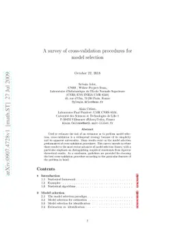 A survey of cross-validation procedures for model selection