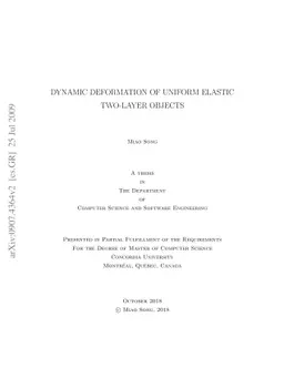 Dynamic Deformation of Uniform Elastic Two-Layer Objects