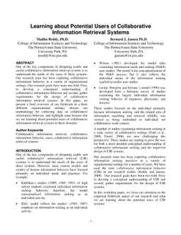 Learning about Potential Users of Collaborative Information Retrieval
  Systems
