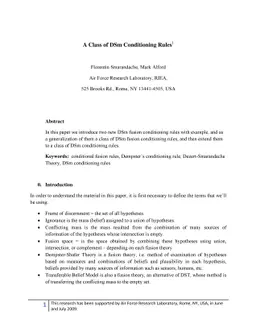 A Class of DSm Conditional Rules