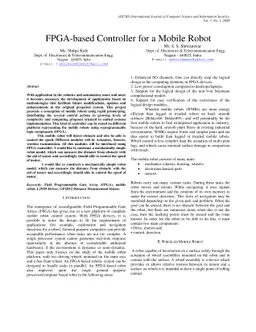 FPGA-based Controller for a Mobile Robot