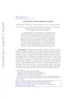 Asymptotics for posterior hazards