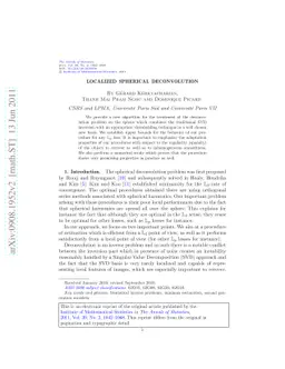 Localized spherical deconvolution