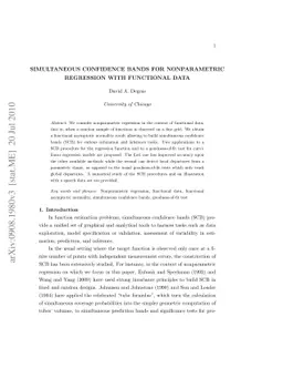 Simultaneous confidence bands for nonparametric regression with
  functional data