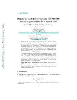 Rigorous confidence bounds for MCMC under a geometric drift condition