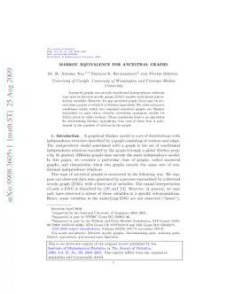Markov equivalence for ancestral graphs