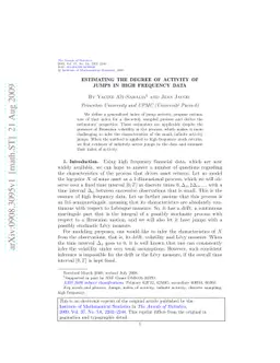 Estimating the degree of activity of jumps in high frequency data