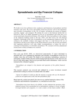 Spreadsheets and the Financial Collapse