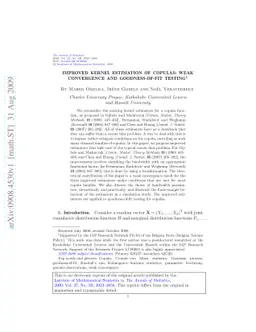 Improved kernel estimation of copulas: Weak convergence and
  goodness-of-fit testing