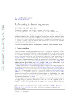 $L_2$ boosting in kernel regression