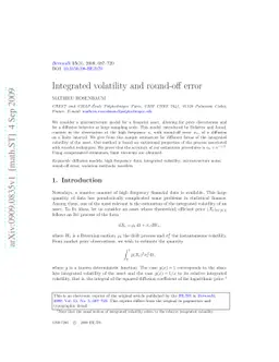 Integrated volatility and round-off error