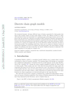 Discrete chain graph models