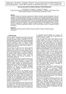 Accuracy Improvement for Stiffness Modeling of Parallel Manipulators