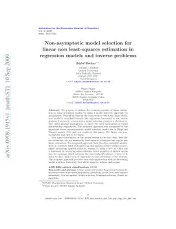 Non-asymptotic model selection for linear non least-squares estimation
  in regression models and inverse problems