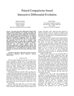 Paired Comparisons-based Interactive Differential Evolution