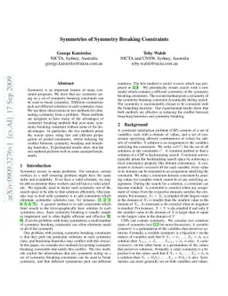 Symmetries of Symmetry Breaking Constraints
