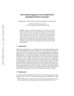 Flow-Based Propagators for the SEQUENCE and Related Global Constraints