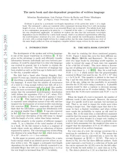 The meta book and size-dependent properties of written language