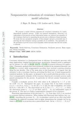 Nonparametric estimation of covariance functions by model selection