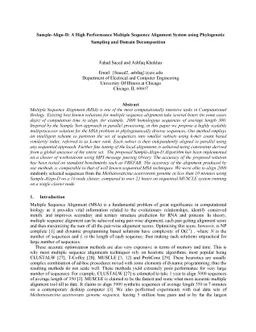 Sample-Align-D: A High Performance Multiple Sequence Alignment System
  using Phylogenetic Sampling and Domain Decomposition