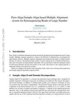 Pyro-Align: Sample-Align based Multiple Alignment system for
  Pyrosequencing Reads of Large Number