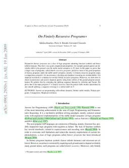 On finitely recursive programs