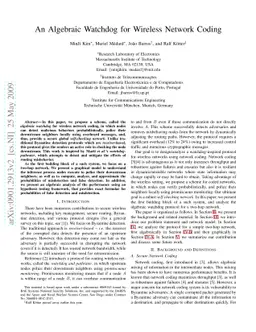 An Algebraic Watchdog for Wireless Network Coding