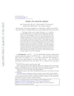 SPADES and mixture models