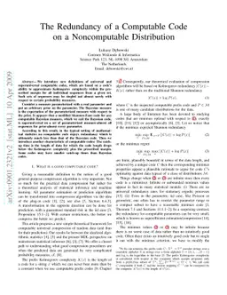 The Redundancy of a Computable Code on a Noncomputable Distribution