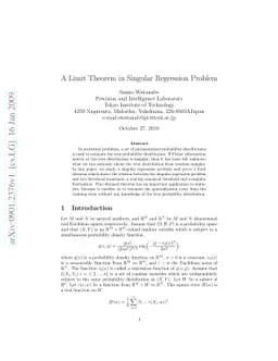 A Limit Theorem in Singular Regression Problem