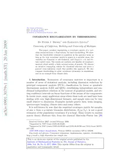 Covariance regularization by thresholding