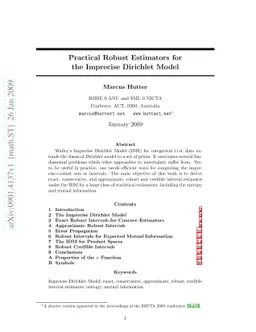 Practical Robust Estimators for the Imprecise Dirichlet Model