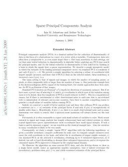 Sparse Principal Components Analysis