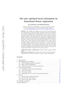 On rate optimal local estimation in functional linear model