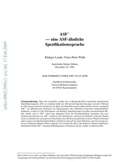 ASF+ --- eine ASF-aehnliche Spezifikationssprache