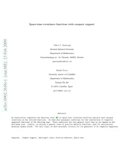 Space-time covariance functions with compact support
