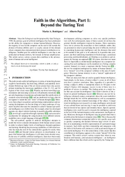 Faith in the Algorithm, Part 1: Beyond the Turing Test
