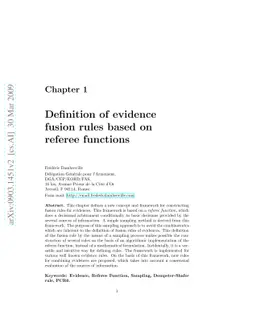 Definition of evidence fusion rules on the basis of Referee Functions
