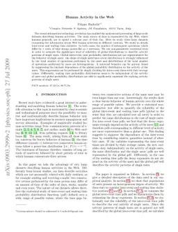 Human Activity in the Web