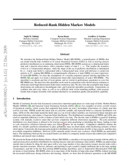 Reduced-Rank Hidden Markov Models