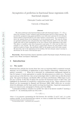 Asymptotics of prediction in functional linear regression with
  functional outputs
