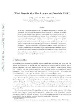 Which Digraphs with Ring Structure are Essentially Cyclic?