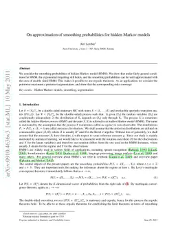 On approximation of smoothing probabilities for hidden Markov models
