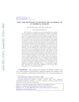 Using the bootstrap to quantify the authority of an empirical ranking