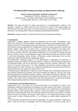 Non-photorealistic image processing: an Impressionist rendering