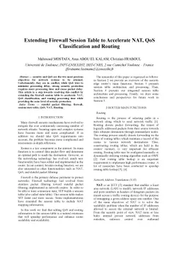 Extending Firewall Session Table to Accelerate NAT, QoS Classification
  and Routing