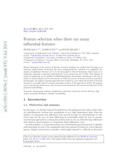 Feature selection when there are many influential features