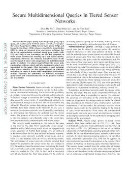 Secure Multidimensional Queries in Tiered Sensor Networks