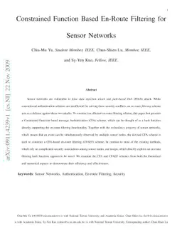 Constrained Function Based En-Route Filtering for Sensor Networks