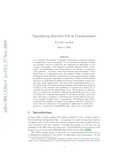 Quantifying Resource Use in Computations